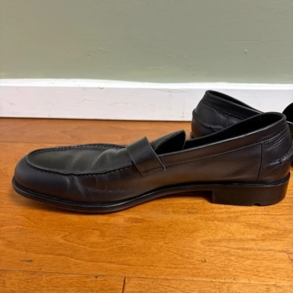 Salvatore Ferragamo Lion Mens Dress Shoes Sz 10ee Black Leather Special Occasion